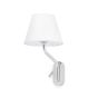 Faro Eterna Right - applique murale - 21,5 x 20 x 16 cm - 1W LED incl. - blanc et chrome