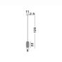 Nova Luce Laval - lampe suspendue - Ø 8 x 120 cm - chrome et transparent