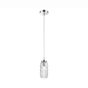 Nova Luce Laval - lampe suspendue - Ø 8 x 120 cm - chrome et transparent