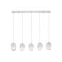 Nova Luce Ice - lampe suspendue - 84 x 12 x 180 cm - blanc et transparent