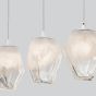 Nova Luce Ice - lampe suspendue - 84 x 12 x 180 cm - blanc et transparent