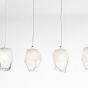 Nova Luce Ice - lampe suspendue - 84 x 12 x 180 cm - blanc et transparent