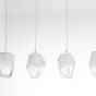 Nova Luce Ice - lampe suspendue - 84 x 12 x 180 cm - blanc et transparent