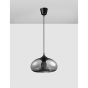 Nova Luce Savaz - lampe suspendue - Ø 28 x 120 cm - noir et chrome