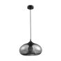 Nova Luce Savaz - lampe suspendue - Ø 28 x 120 cm - noir et chrome