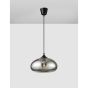 Nova Luce Savaz - lampe suspendue - Ø 28 x 120 cm - noir et chrome