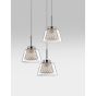 Nova Luce Boccale - lampe suspendue - Ø 12 x 120 cm - chrome et transparent