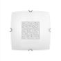 Nova Luce Thelta - plafonnier - 40 x 40 x 12 cm - blanc et chrome