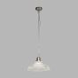 Searchlight Bistro III - lampe suspendue - Ø 31 x 150 cm - argent satiné