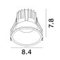 Nova Luce Luela - spot encastré - Ø 85 mm - taille d'encastrement 75 mm - 13W LED incl. - noir et or - 4000K