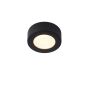 Lucide Brice-Led - plafonnier - Ø 11,7 x 3,9 cm - 8W LED dimmable incl - IP44 - noir