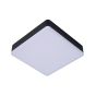 Lucide Ceres-LED - plafonnier de salle de bains - 21,5 x 21,5 x 5 cm - 30W LED dimmable incl - IP44 - noir