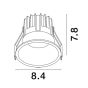 Nova Luce Luela - spot encastré - Ø 85 mm - taille d'encastrement 75 mm - 13W LED incl. - blanc et noir - 3000K