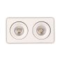 Maxlight Technical Spot H0066 - spot encastré 2L - 210 x 110 mm, 200 x 100 mm taille d'encastrement - 2 x 7,5W LED incl. - blanc