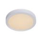 Lucide Brice Round - plafonnier/mural - Ø 30 x 3,9 cm - 30W LED dimmable incl. - blanc