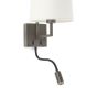 Faro Frame - applique murale avec interrupteur - 21,5 x 28 x 17,6 cm - 3W LED incl. - blanc et vieil or