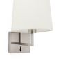 Faro Frame - applique murale avec interrupteur - 21,5 x 28 x 17,6 cm - beige et nickel mat