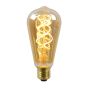 Lucide Ampoule à filament LED - Ø 6,4 x 14,6 cm - E27 - 5W dimmable - 2200K - ambre