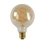 Lucide Ampoule à filament LED - Ø 9,5 x 13,8 cm - E27 - 4,9W dimmable - 2200K - ambre