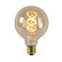 Lucide Ampoule à filament LED - Ø 9,5 x 13,8 cm - E27 - 4,9W dimmable - 2200K - ambre