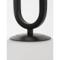 Nova Luce Grus - lampe suspendue - Ø 20 x 120 cm - noir mat et opale