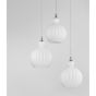 Nova Luce Odell - lampe suspendue - Ø 37 x 120 cm - opale et chrome