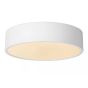 Lucide Unar - plafonnier - Ø 20 x 5 cm - 12W LED dimmable incl - 3 niveaux de dimmer - blanc