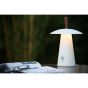 Lucide La Donna - lampe de table d'extérieur avec port USB - Ø 19,7 x 29,2 cm - 3 niveaux de gradation - 2W LED incl. - IP54 - blanc