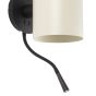 Faro Guadalupe - applique murale - 17 x 23,5 x 42 cm - 1W LED incl. - noir et beige