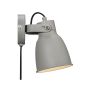 Nordlux Adrian 12 - applique murale avec interrupteur - 12,5 x 22 cm - gris