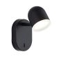 Brilliant Gretchen - spot en saillie avec interrupteur - 8,5 x 15 x 15 cm - 4,2W LED incl - noir mat