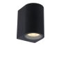 Lucide Zaro Round - applique murale extérieure - 7,8 x 6,8 x 10 cm - IP44 - noir