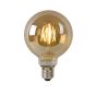 Lucide Ampoule à filament LED - Ø 9,5 x 12,5 cm - E27 - 5W dimmable - 2700K - ambre