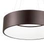 Nova Luce Rando - lampe suspendue - Ø 45 x 120 cm - 32W dimmable LED incl - brun café