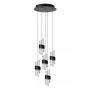 Lucide Kligande - lampe suspendue - Ø 30 x 150 cm - 5 x 7,8W LED incl. - noir