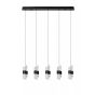 Lucide Kligande - lampe suspendue - 84 x 8 x 150 cm - 5 x 7,8W LED dimmable incl - noir