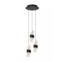 Lucide Kligande - lampe suspendue - Ø 25 x 150 cm - 3 x 8W LED incl - noir