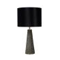 Lucide Extravaganza Velvet - lampe à poser - Ø 25 x 47 cm - noir et gris