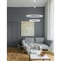 Nova Luce Empatia - lampe suspendue - Ø 60 x 120 cm - 60W LED dimmable incl. - blanc sable