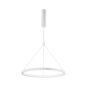 Nova Luce Empatia - lampe suspendue - Ø 60 x 120 cm - 35W LED dimmable incl. - blanc sable