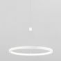 Nova Luce Empatia - lampe suspendue - Ø 60 x 120 cm - 35W LED dimmable incl. - blanc sable