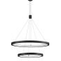 Nova Luce Empatia - lampe suspendue - Ø 60 x 120 cm - 60W LED dimmable incl. - noir sable