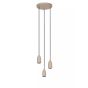 Lucide Evora 3L - lampe suspendue - Ø 25 x 150 cm - taupe