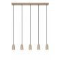 Lucide Evora 5L - lampe suspendue - 100 x 8 x 150 cm - taupe