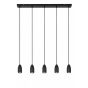 Lucide Evora 5L - lampe suspendue - 100 x 8 x 150 cm - noir