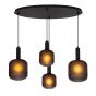 Lucide Eloise - lampe suspendue - 93 x 41 x 150 cm- noir