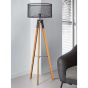 Vico Presa - lampadaire - 150 cm - noir et brun