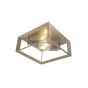 Searchlight Heaton - plafonnier - 30 x 30 x 30 cm - argent brossé et or