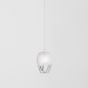 Nova Luce Ice - lampe suspendue - Ø 12 x 180 cm - blanc et transparent