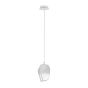 Nova Luce Ice - lampe suspendue - Ø 12 x 180 cm - blanc et transparent